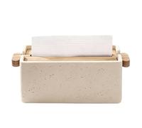 Boîte à mouchoirs Boîte à mouchoirs gravité, distributeur de serviettes salle bain luxe, pierre grotte jaune + Design en bois massif Housse pour distributeur