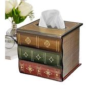 Boîte à mouchoirs | Boîte de rangement carrée en forme de livre | Distributeur de mouchoirs - Pour tables de nuit, salles de bains, salles à manger, commodes, mariages, garages, ateliers, cuisines