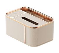 Boîte à mouchoirs Boîte de rangement multifonctionnelle for mouchoirs, moderne avec compartiment indépendant Housse pour distributeur(Cream White)