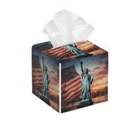 Boîte à mouchoirs carrée en cuir, statue de la Liberté, distributeur de papier pour salle de bain, table de voiture, etc