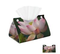 Boîte à mouchoirs carrée en Cuir synthétique avec Motif de Fleurs de Lotus, Support décoratif pour Papier hygiénique, Distributeur pour Cuisine et Salle de Bain