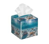 Boîte à mouchoirs carrée en cuir synthétique pour la maison, la salle de bain, la chambre à coucher, le bureau