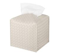 Boîte à mouchoirs carrée en cuir synthétique pour salle de bain, comptoir de coiffeuse, table, voiture, deuil