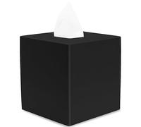 Boîte à Mouchoirs Carrée Noir Mat - Boîte Décorative Distributeur de Mouchoirs pour Salle de Bain, Salon, Bureau, Commode de Chambre, Coiffeuse, Comptoir, Table de Nuit, Voiture et Bureau