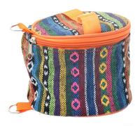 Boîte à mouchoirs compacte et pliable pour le camping avec anneaux de suspension imprimés ethniques en polyester - Distributeur de papier d'extérieur marron (style A)