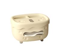 Boîte à mouchoirs Couvercle de boîte à mouchoirs créatif avec compartiments rangement, fromage dessin animé raffiné Porte-mouchoirs décoratif(Beige)