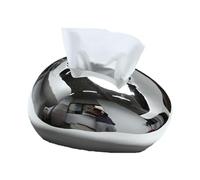 Boîte à mouchoirs Couvercle de boîte à mouchoirs, support créatif grande capacité adapté au salon Porte-mouchoirs décoratif(Silver)