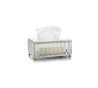 Boîte à mouchoirs Couvercle de boîte à mouchoirs, support papier, accessoires Table bureau, porte-valise, plateau serviettes Porte-mouchoirs décoratif(Silver)