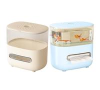 Boîte à mouchoirs - Couvercle supérieur, petit poisson avec réservoir, étagère de table de bureau d'intérieur, rangement décoratif, présentoir festif, accessoire de décoration fabriqué sur étagère, di