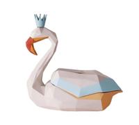 Boîte à mouchoirs créative en forme de flamant rose, couvercle de boîte à mouchoirs en résine, joli porte-serviettes en forme de flamant rose, porte-mouchoirs en forme d'animal unique(White)