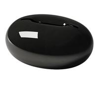 Boîte à mouchoirs de Maison de Forme Ovale, boîte à mouchoirs à la Mode avec Ouverture et Fermeture magnétiques, 23×17×11cm, adaptée au Salon, Chambre à Coucher, Salle à Manger (Noir, monocouche)