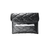 Boîte à mouchoirs Distributeur de mouchoirs en cuir microfibre for voiture, support for appui-tête siège arrière, étui suspendu Housse pour distributeur(Black)