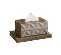 Boîte à mouchoirs élégante Distributeur de Grande capacité for Serviettes en Papier, for la Maison Couvre-boîte à mouchoirs carré(Gray,Gray)