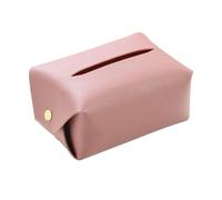 Boîte à mouchoirs élégante en cuir synthétique pour la maison et le bureau - Housse de mouchoirs décorative moderne en rose (rose)