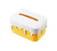 Boîte à mouchoirs élégante et attrayante avec ressort pour le bureau et la maison avec une jolie taille élégante de 5 x 13 x 10 cm, fabriquée à partir de caoutchouc, même lorsque les fournitures sont