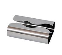 Boîte à mouchoirs élégante incurvée en acier inoxydable de style nordique simple - Surfaces robustes - Recharges faciles à remplir - Organisateurs de mouchoirs pour la maison