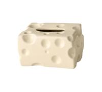 Boîte à mouchoirs élégante Support de Stockage Papier en céramique d'art for Cuisine Restaurant Couvre-boîte à mouchoirs carré(Beige)