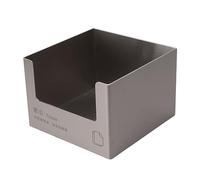 Boîte à mouchoirs en acier inoxydable, porte-mouchoirs carré, distributeur de serviettes à grande ouverture, style moderne pour salle de bain, vanité, comptoir de bureau (Argent)