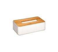 5five Simply Smart Natureo - Cache pour boîte à mouchoirs en bambou, 26 cm, blanc