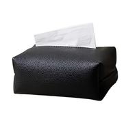 Boîte à mouchoirs en Cuir 1 pièce, Design carré for salles de Bains, boîte, décoration Salle pour Décorer La Maison, Le Bureau(Black)