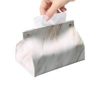 Boîte à mouchoirs en cuir | Porte-serviettes de table | Étui en papier de soie | Boîte distributeur de mouchoirs | Boîtes imprimées en marbre | Jolie housse de mouchoirs pour voitures | Boîte à