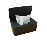 Boîte à mouchoirs en Plastique Anti-poussière for la Maison, Joint de Bureau, décoration de Bureau à Domicile, boîte à mouchoirs humides(Black)