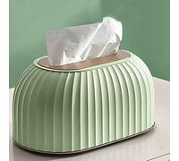 Boîte à mouchoirs en Plastique avec Couvercle, boîte à mouchoirs rayée, Porte-mouchoirs cosmétiques, boîte de Rangement Porte-Serviettes, Convient pour Salle de Bain, Salon, Chambre à Coucher (Vert)