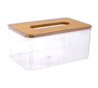 Boîte à mouchoirs en plastique transparent | Le matériau PET transparent vous permet de vérifier les niveaux de tissu en un coup d'œil tout en gardant bien rangé et