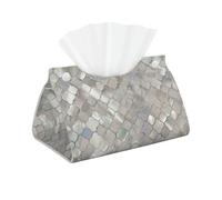 Boîte à mouchoirs en PVC Imitation Nacre Marocaine à Motif trèfle, avec Couvercle.