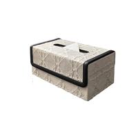 BoîTe à Mouchoirs En Simili Cuir Texture QuadrilléE Noire Et CrèMe AntipoussièRe DéCorative Pour Salon Salle De Bain-A