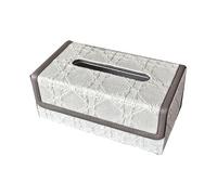 BoîTe à Mouchoirs En Simili Cuir Texture QuadrilléE Noire Et CrèMe AntipoussièRe DéCorative Pour Salon Salle De Bain-B