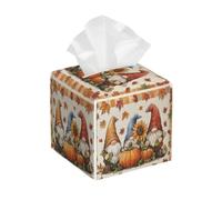 Boîte À Mouchoirs, GNOME d'automne Orange, Feuilles D'Érable d'automne Carrée Boîte À Tissus Réutilisable Mouchoir Distributeur pour Voiture Décoration Salon