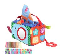 Boîte À Mouchoirs Jouet Bébé,Livre En Tissu Éducatif Et Anneau De Dentition,Boîte À Jouets En Tissu Pour Bébé - Destiné À Avion Voiture Fille Garçon Bambin Voyage 9-12 Mois Pâques