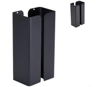 Boîte à mouchoirs magnétique sans perçage pour support de papier de montage en surface avec compartiments séparés pour mouchoirs et sacs poubelle Construction en acier au carbone (Noir)