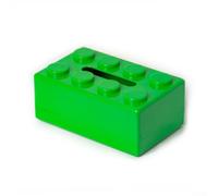Boîte à mouchoirs multifonctionnelle, design créatif de blocs de construction, pour salle de bain et bureau (vert)