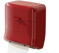 Boîte à mouchoirs murale en plastique avec plateau coulissant pour un accès rapide dans les zones domestiques très fréquentées (rouge)