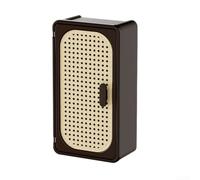 Boîte à mouchoirs murale en rotin de style rétro avec compartiments zonés pour cosmétiques et essentiels, installation sans perçage pour espaces organisés