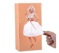 Boîte à mouchoirs ODDerZZii, vintage, beauté, rectangulaire, plastique, beige