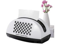 Boîte à mouchoirs - Porte-serviettes portable au design printanier, distributeur de mouchoirs élégant, couvercle décoratif | Boîte à mouchoirs élégante en ABS avec motif d'échiquier , parfaite
