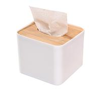 Boîte à mouchoirs pour cadeaux en bois blanc et noir carrée pour amis, proches, voisins, diverses occasions, présents, porte-serviettes non toxique, style ferme de style ferme