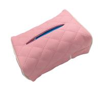 Boîte à Mouchoirs pour Voiture en Cuir PU Rose, Installation Facile | Format Compact, pour Appuie-tête Arrière et Conduite, Réduit les Distractions, Style Assorti