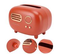 Boîte à Mouchoirs Radio Rétro Porte-Papier Distributeur Vintage étui Serviettes Organisateur Lingettes Humides Décoration Rouge