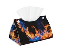 Boîte à mouchoirs rectangulaire avec imprimé flamme bleue