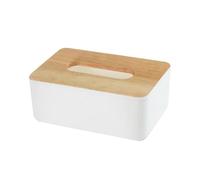 Boîte à mouchoirs rectangulaire blanche simple support de couverture en bois tiroir d'hôtel lumière épaissie bureau d'affaires salle à manger boîte de serviette de rangement (1 PC)
