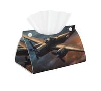 Boîte à mouchoirs rectangulaire en cuir synthétique de la guerre mondiale - Distributeur de papier pour la maison, la voiture, l'hôtel, le bureau