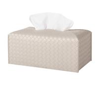 Boîte à mouchoirs rectangulaire en cuir synthétique pour salle de bain, coiffeuse, comptoir, table, voiture, bureau, deuil