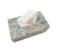 Boîte à Mouchoirs Rectangulaire en Marqueterie de Nacre - Coloris Blanc