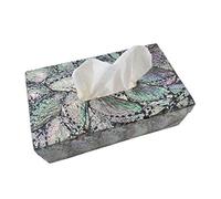 Boîte à Mouchoirs Rectangulaire en Marqueterie de Nacre - Coloris Noir