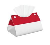 Boîte à mouchoirs rectangulaire imprimée drapeau de Monaco - Organiseur quotidien pour la maison, le bureau, les voyages, le camping