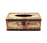 Boîte à mouchoirs rectangulaire vintage, Cuir, Style 3